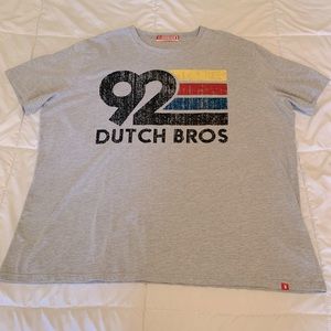 Dutch Bros 4XL short sleeve gray men’s tee with front logo